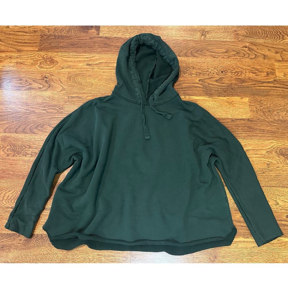 Frank & Eileen Kane Capelet Hoodie Women’s XL Green 100% Cotton Luxury Casual